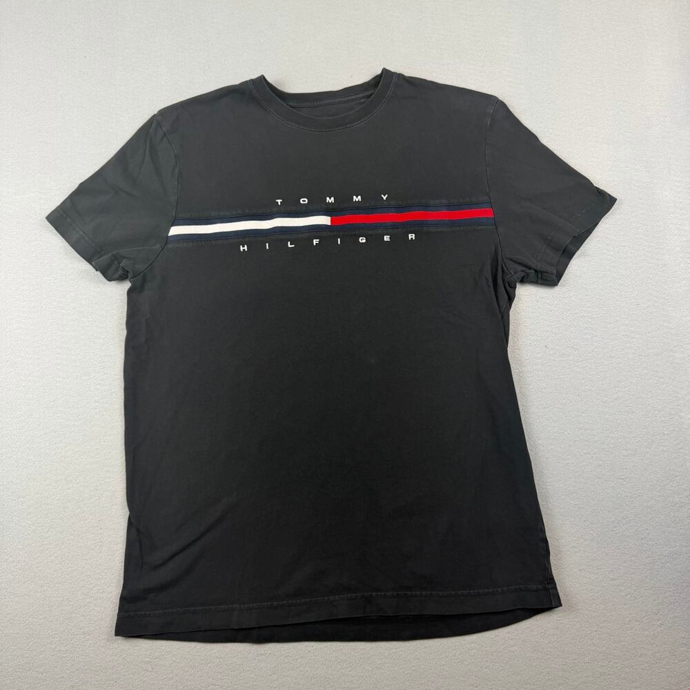 Tommy Hilfiger Colorblock Stripe Logo Tee Size M